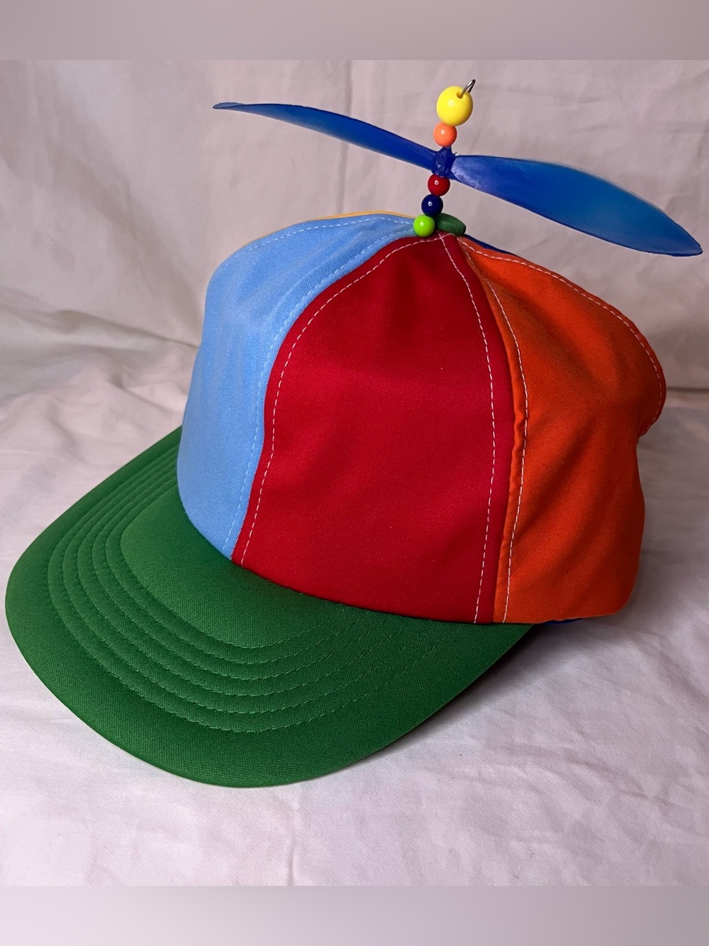 Vintage Buttericks Propeller Beanie Hat Color Block Sewing Pattern Sample Cap